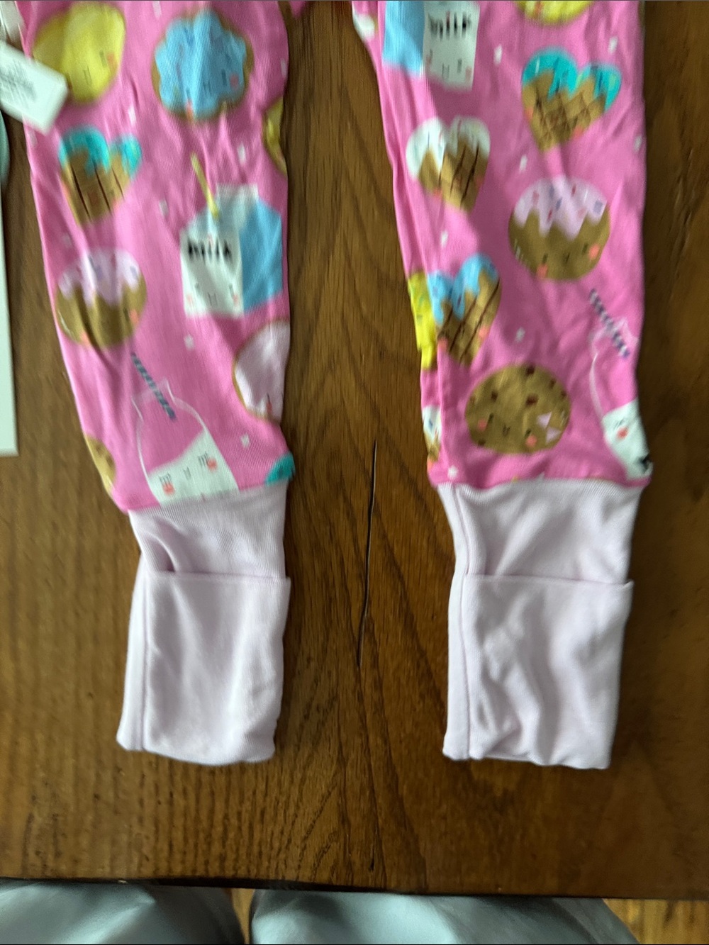 Little Sleepies Pink Sweets Print Zipper Footie - Picture 4 of 5